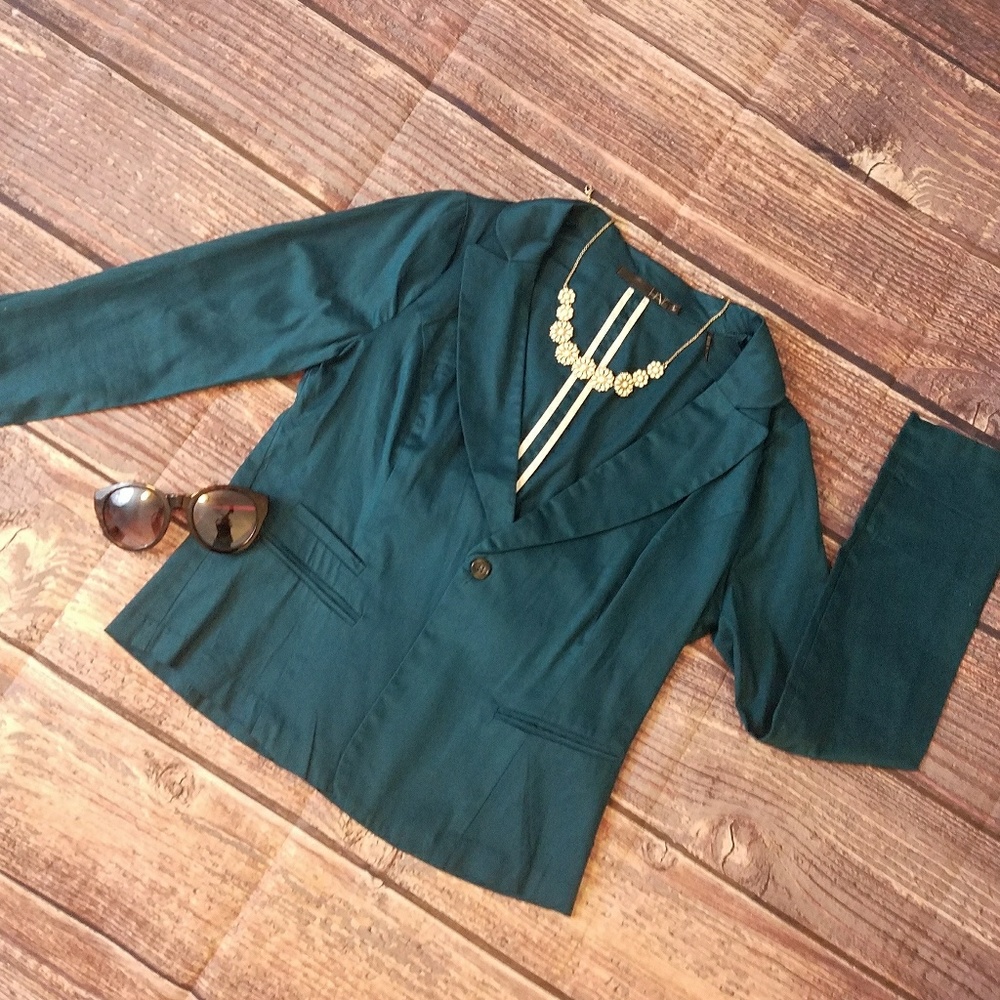 Women's Teal Tailored Blazer - Brand Unknown